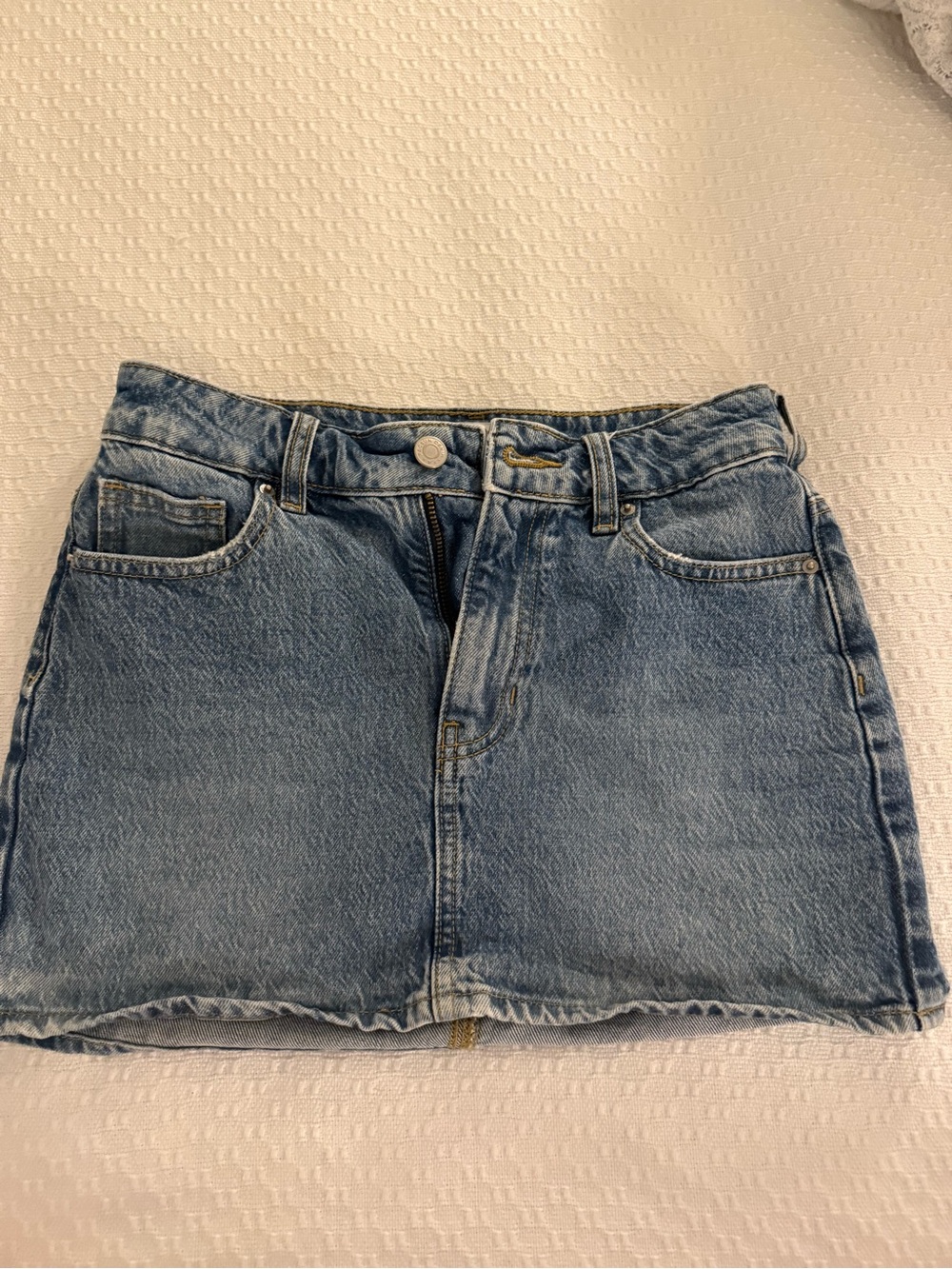 PacSun Washed Blue Denim Mini Skirt